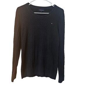 Tommy Hilfiger Black Cable Knit Sweater